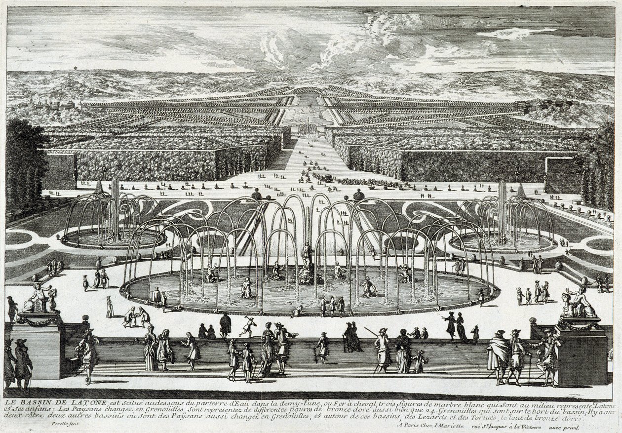 A Latona-medence a versailles-i kastély kertjében - Perelle, 17. század vége alkotó: Gabriel Perelle