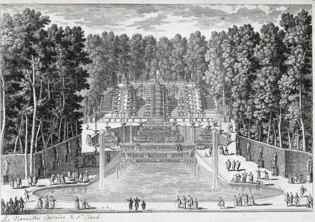 Az új vízesések a St Cloud kertjénél (a miénknél) - Perelle, 17. század vége alkotó: Gabriel Perelle