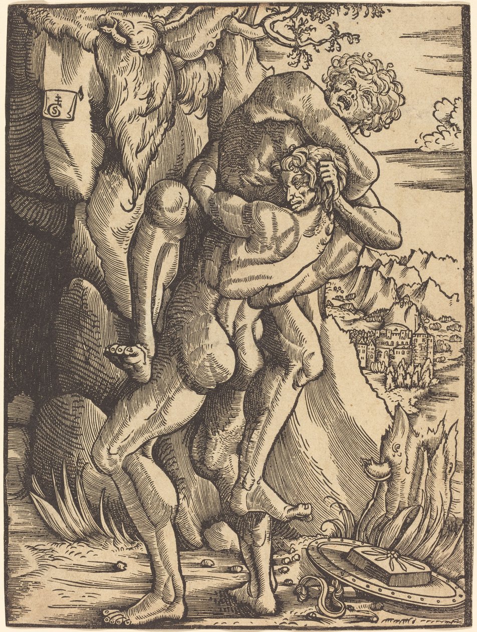 Herkules és Antaeus alkotó: Gabriel Salmon
