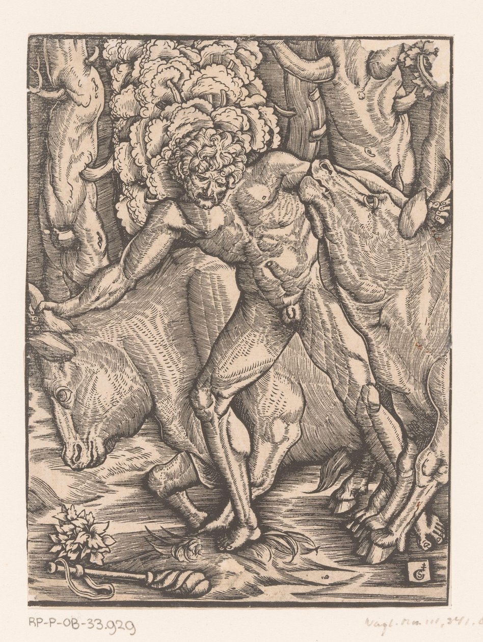 Herkules és a geryoni szarvasmarha Hercules munkái (sorozat címe) alkotó: Gabriel Salmon