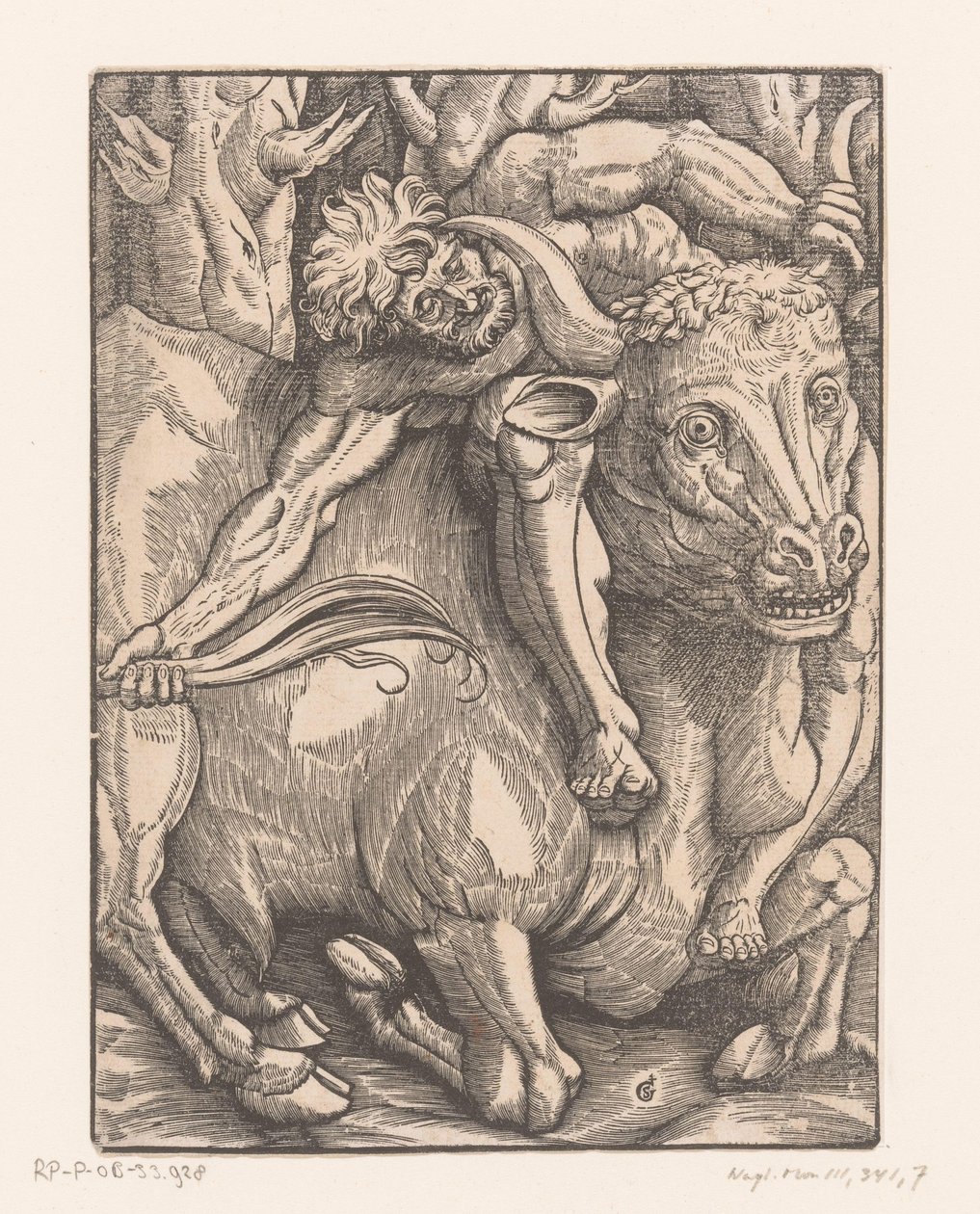 Herkules Achelousszal birkózik Hercules munkái (sorozat címe) alkotó: Gabriel Salmon