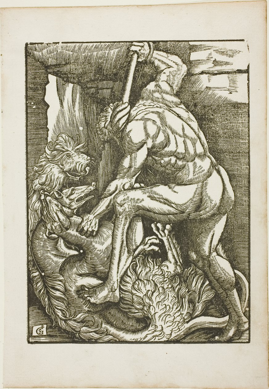Herkules munkássága: Cerberus elhozása az alsó világból alkotó: Gabriel Salmon