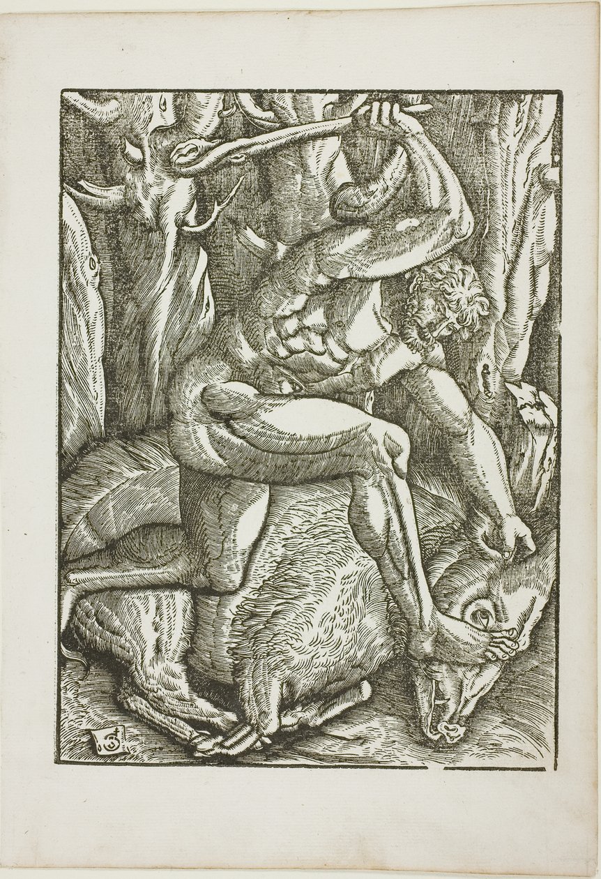 Herkules munkássága: Herkules leigázza az erimanthai vaddisznót alkotó: Gabriel Salmon