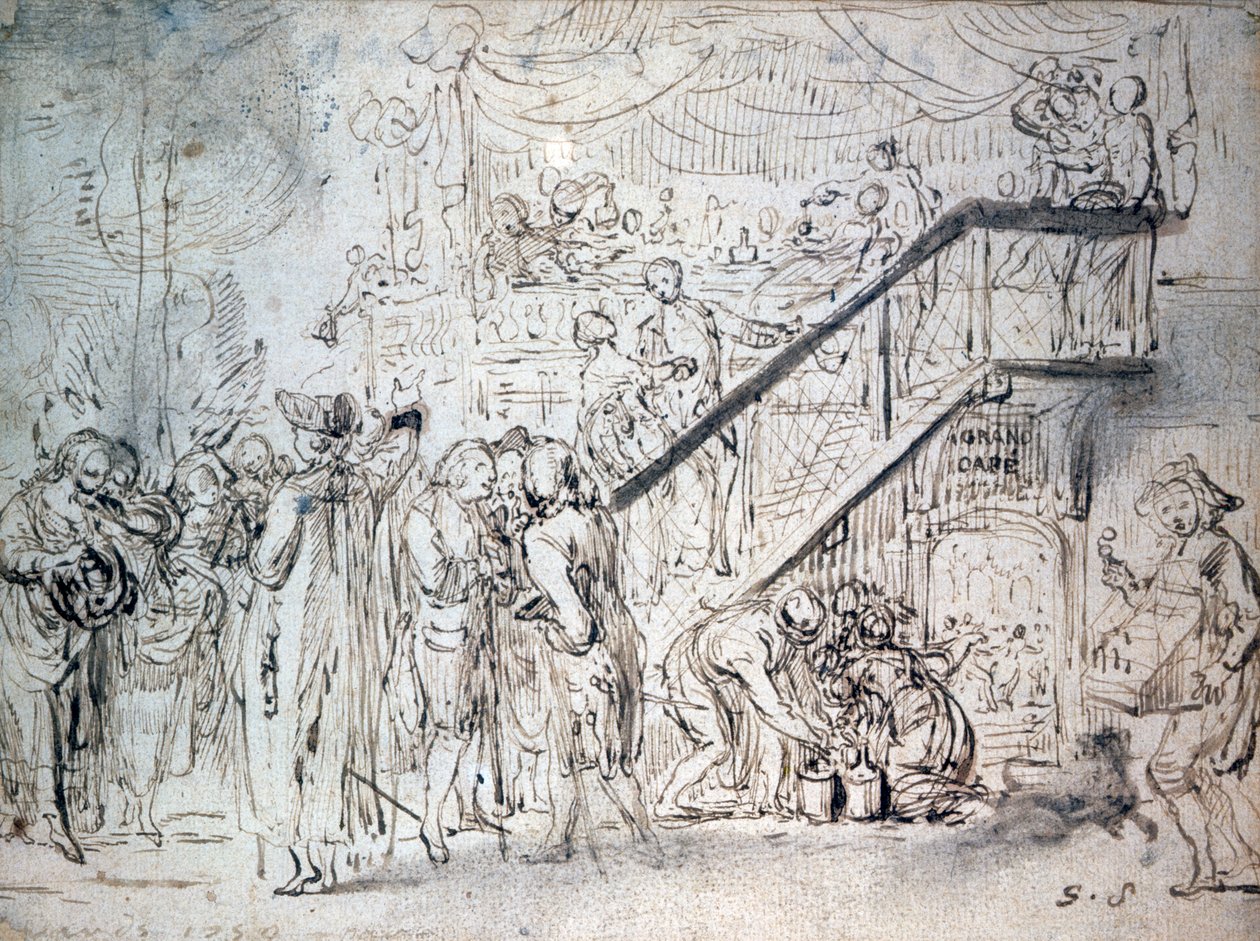 A Grand Cafe 1759 alkotó: Gabriel de Saint Aubin
