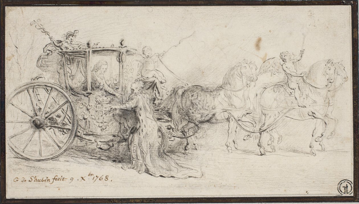 Párizs üdvözli Christian VII alkotó: Gabriel de Saint Aubin