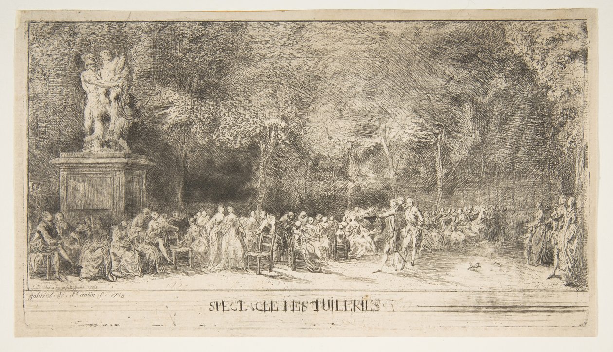 Jelenet a Tuileriákban: A székek, 1760. alkotó: Gabriel de Saint Aubin