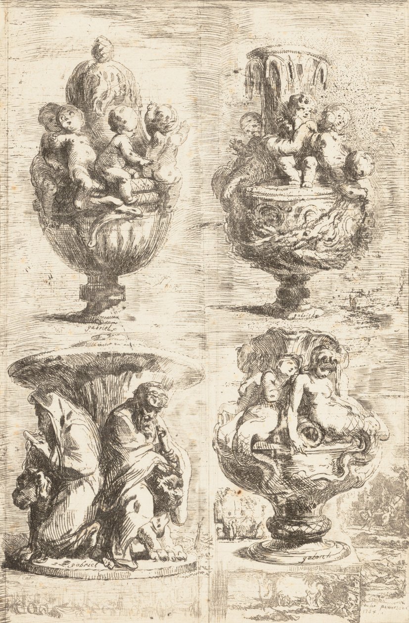 A négy váza, 1754. alkotó: Gabriel de Saint Aubin