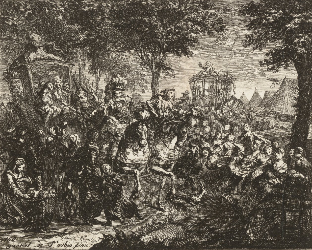 Kilátás a besoni vásárra, 1750. alkotó: Gabriel de Saint Aubin