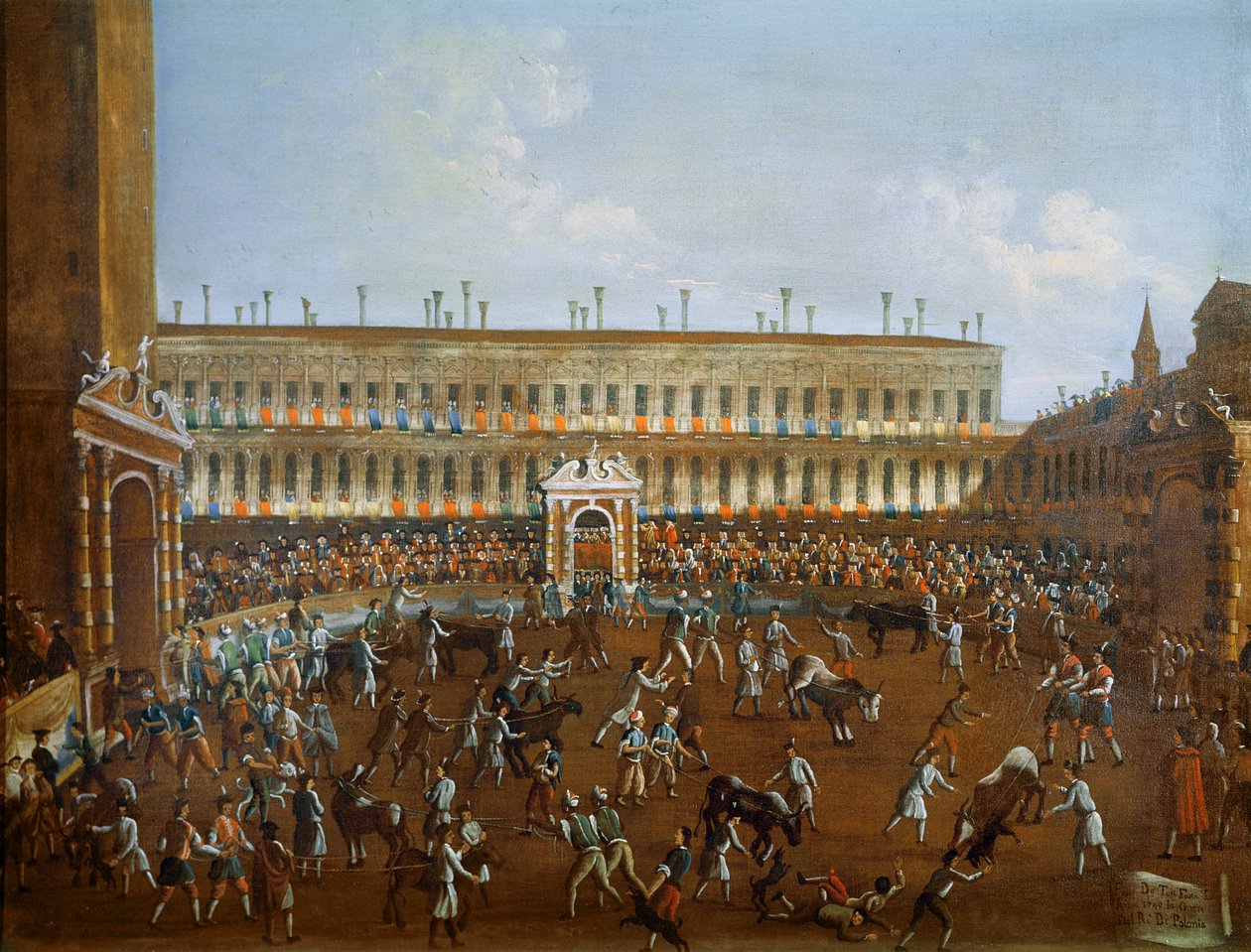 Bikaviadal a lengyel herceg, Frederick Christian tiszteletére, 1740 alkotó: Gabriele Bella