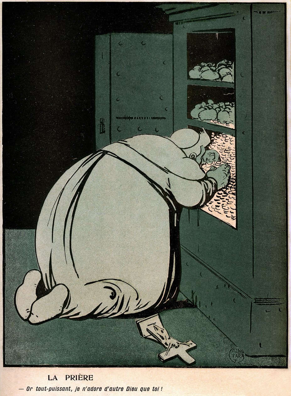 Rajzfilm a francia politikai humornaplóban „A vajtányér”” különleges Vatikán (nov. 18. 242. alkotó: Gabriele (1865 1937) Galantara