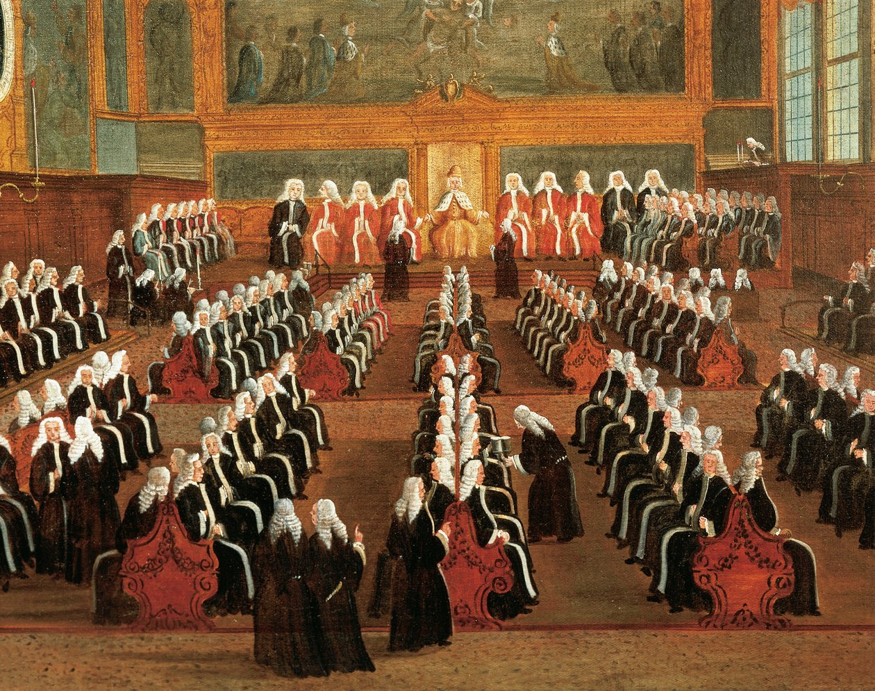 Pregadi tábla a hercegi palotában, Gabriele Bella (1730-1799), részlet alkotó: Gabriele Bella