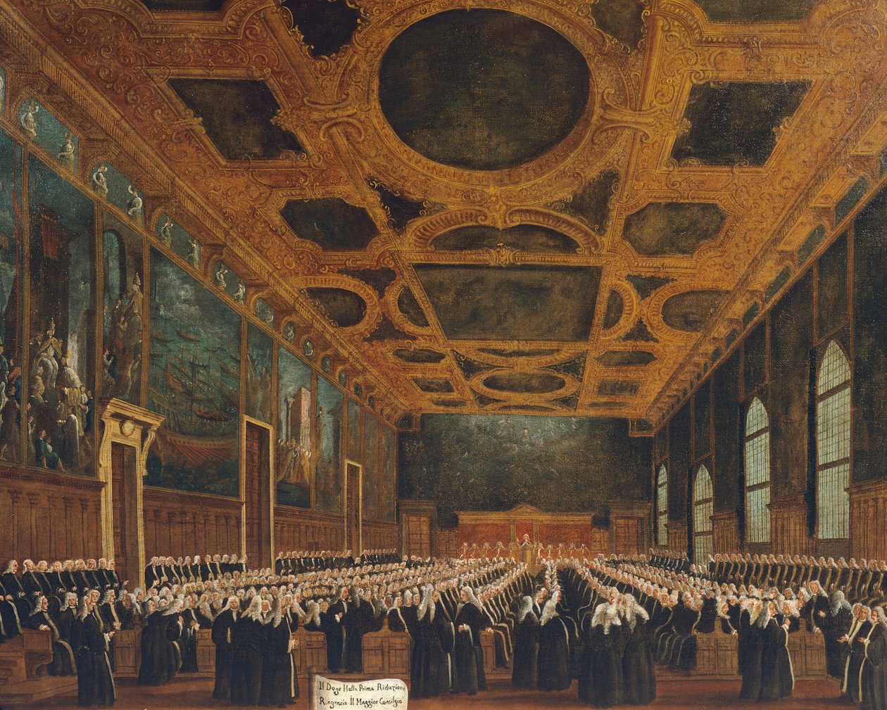 Nagytanács terme a hercegi palotában, Gabriel Bella (1730-1799) alkotó: Gabriele Bella