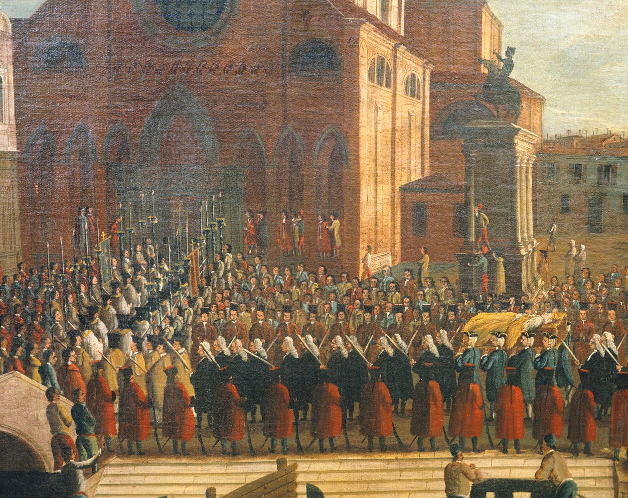 A dózse temetése a Santi Giovanni e Paolo templomban, Gabriel Bella (1730-1799), olaj, vászon. alkotó: Gabriele Bella