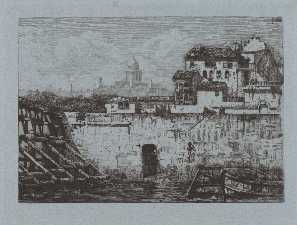 A Hôtel de Brentonvilliers romjai, az Île Saint-Louis csúcsán alkotó: Gabrielle Marie Niel