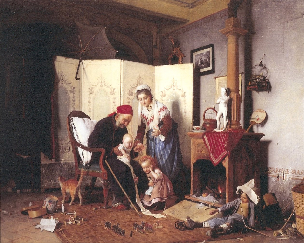 Katonák játéka, 1878 alkotó: Gaetano Chierici