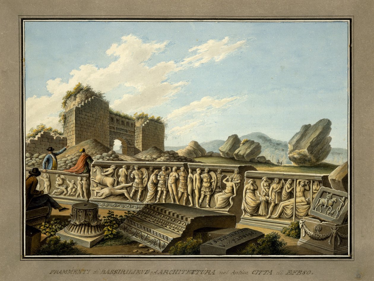 Római maradványok Efézusban, 1797 alkotó: Gaetano Mercati