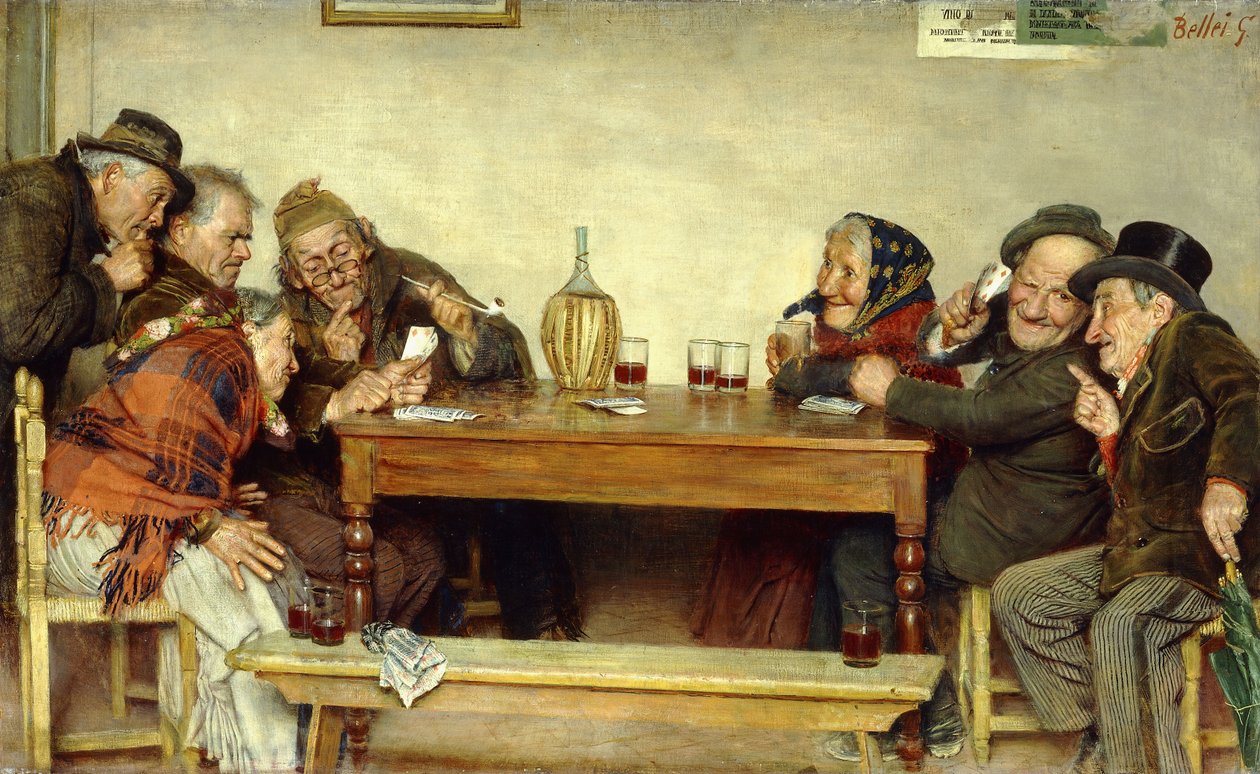 A kártyajáték, alkotó: Gaetano Bellei