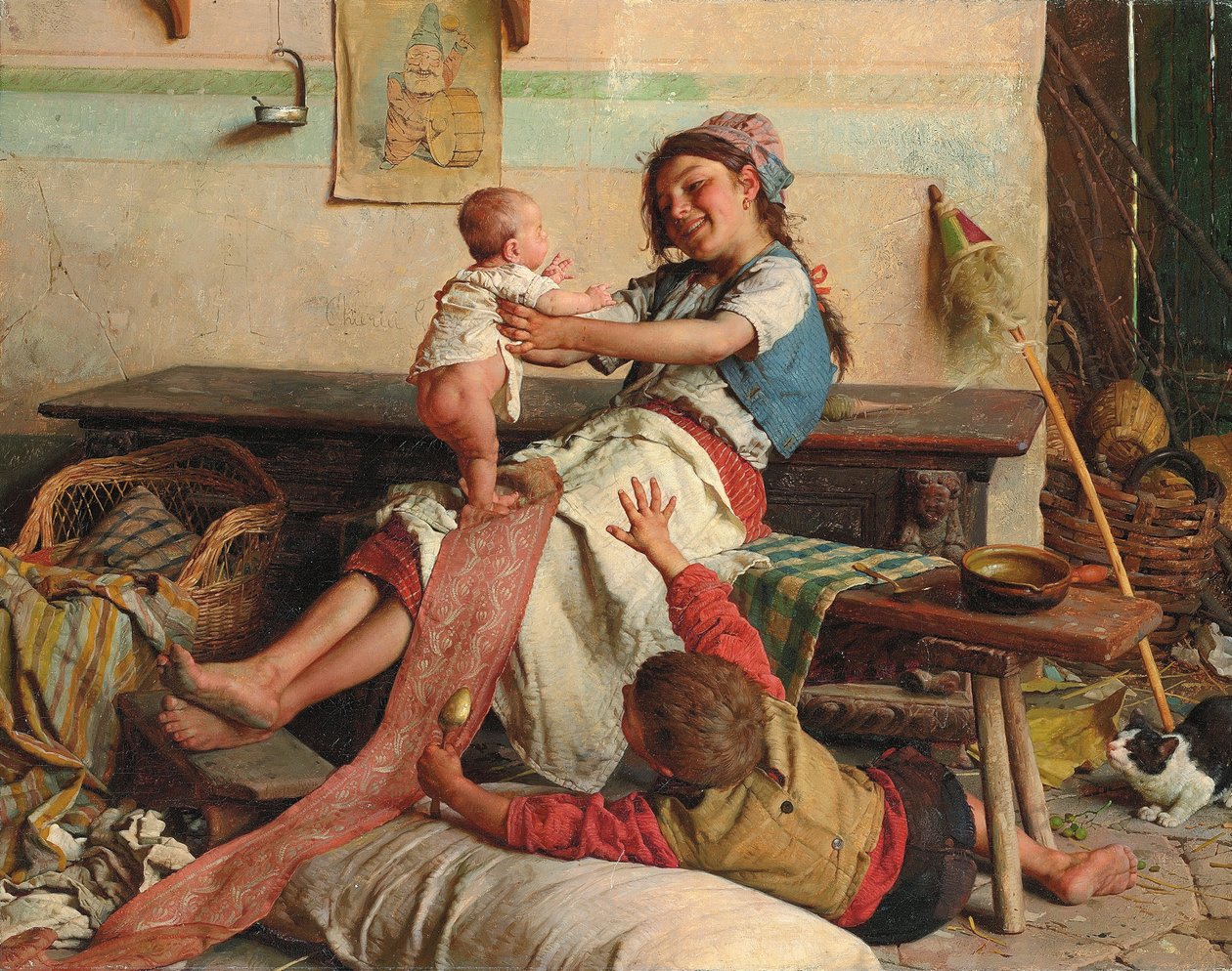 Testvéri szeretet; Testvéri vonzalom, c. 1900 alkotó: Gaetano Chierici