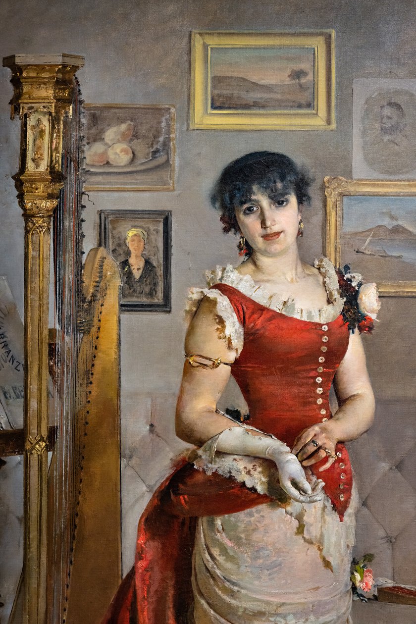 A hárfaművész, részlet alkotó: Gaetano Esposito
