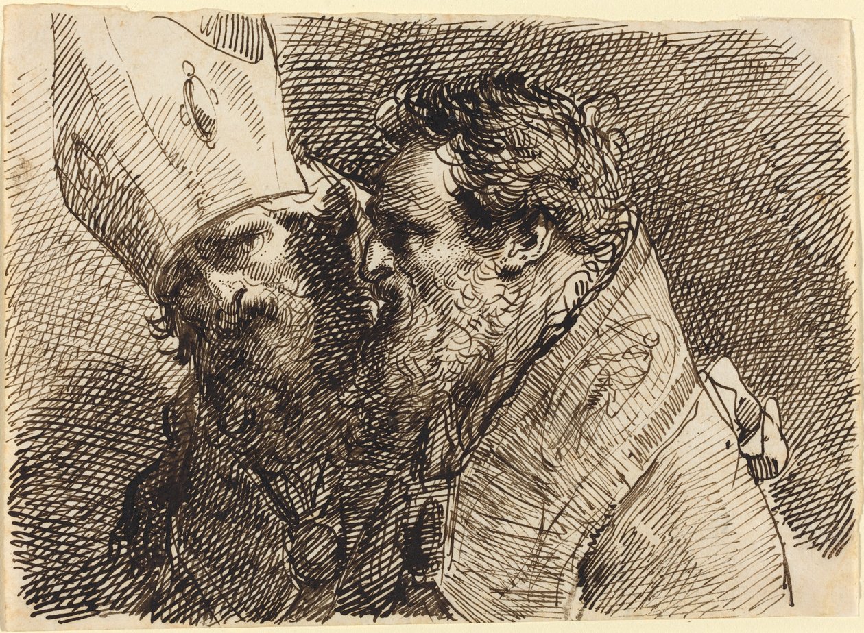 Két püspök feje alkotó: Gaetano Gandolfi