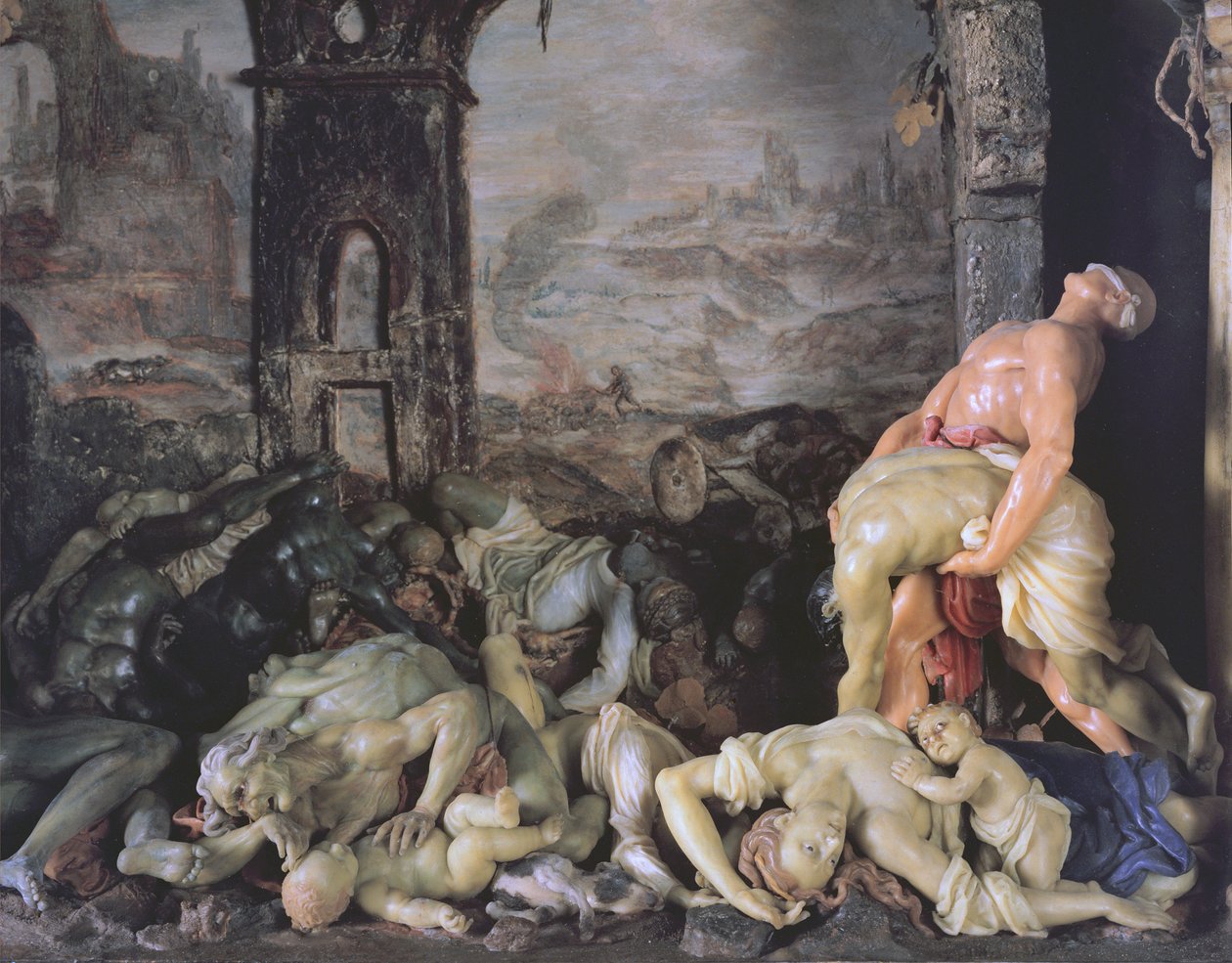 A pestisjárvány, 1691-94 309482 viasz részlet, 1691-94 alkotó: Gaetano Giulio Zumbo