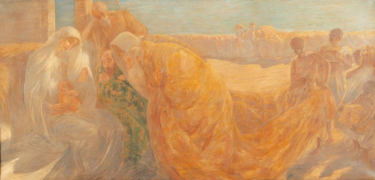 A mágusok imádása alkotó: Gaetano Previati