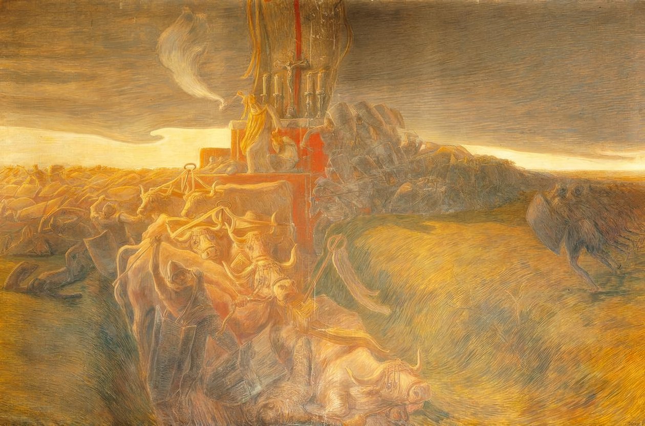 A legnanói csata: A Carroccio védelme alkotó: Gaetano Previati