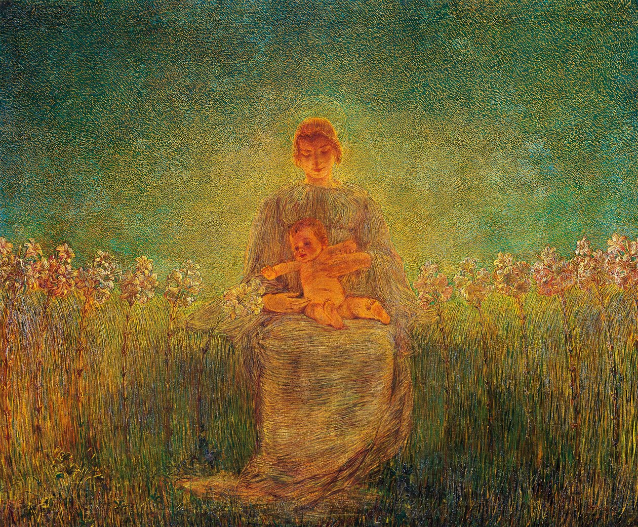 Liliom Madonna alkotó: Gaetano Previati