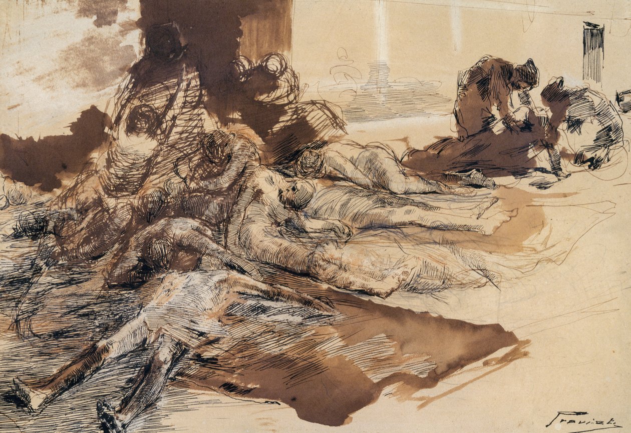 A pestis tanulmányozása alkotó: Gaetano Previati