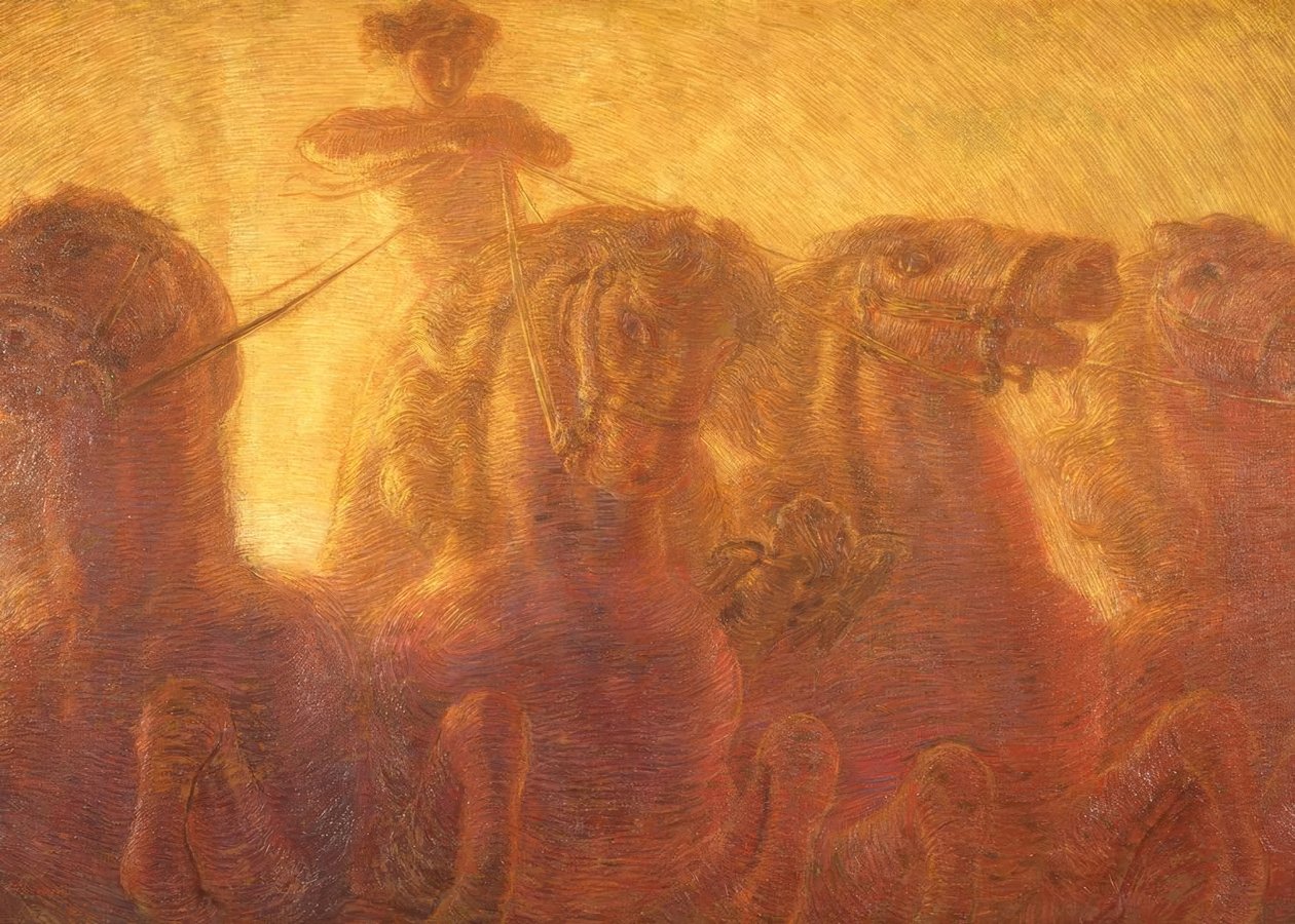 A Nap szekere vagy a kereskedelem diadala, 1907, alkotó: Gaetano Previati
