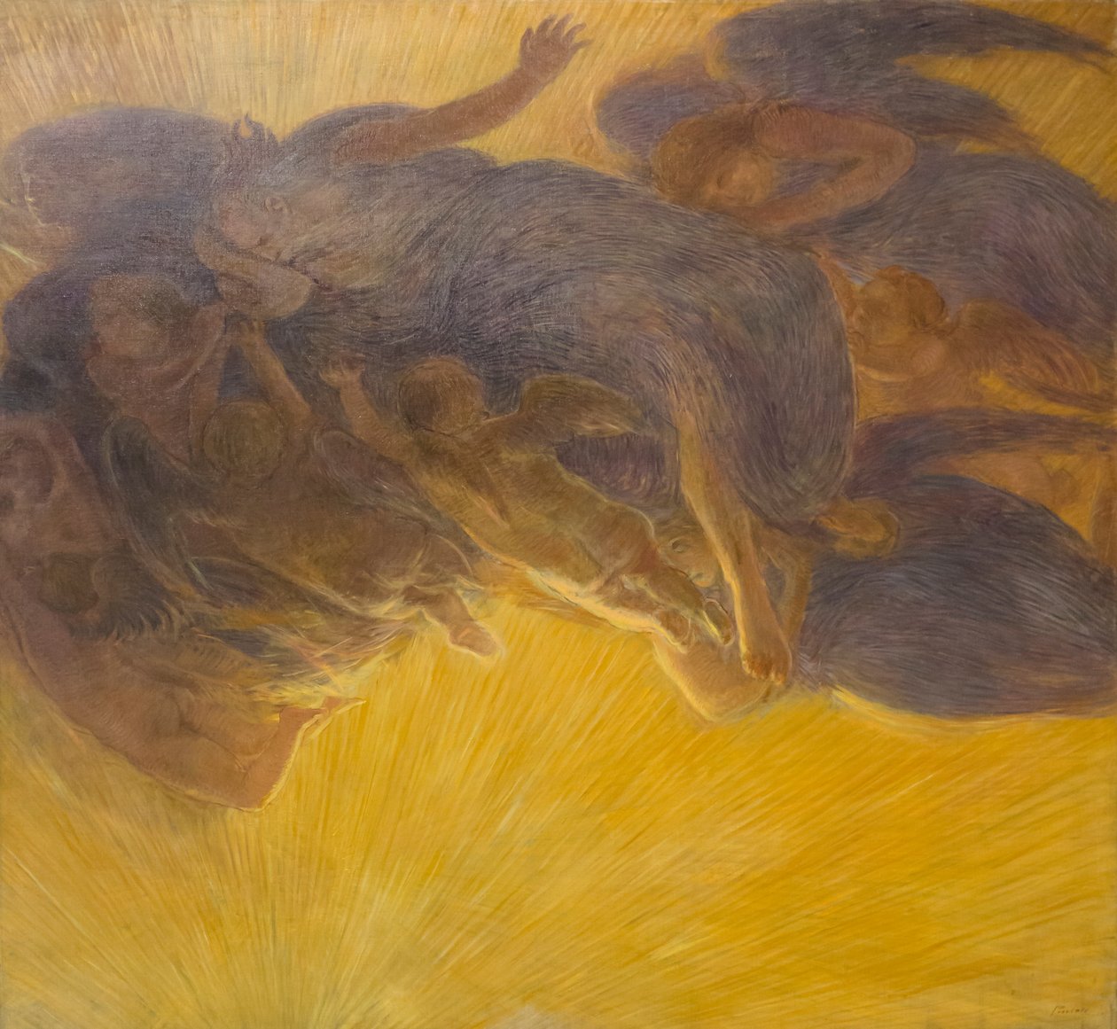 A fény teremtése, c. 1913, Gaetano Previati (olaj, vászon) alkotó: Gaetano Previati