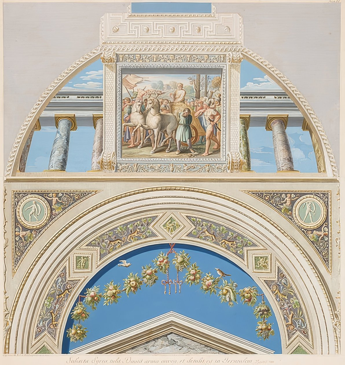 Keret és boltozat Triumph Davidsszel. 1774 alkotó: Gaetano Savorelli