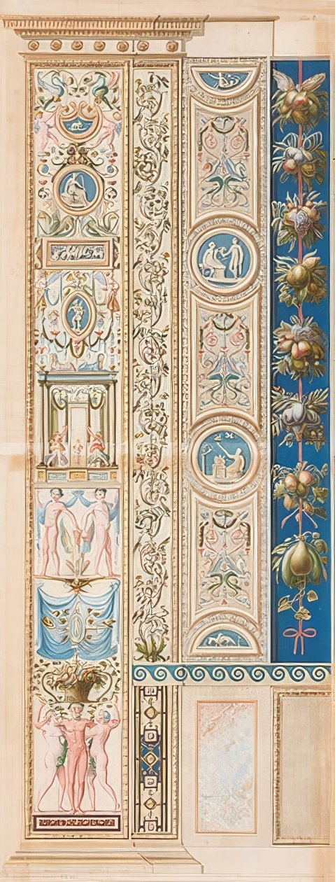 Pilaster Loggia X (egy csoport által vitt dekoráció) alkotó: Gaetano Savorelli