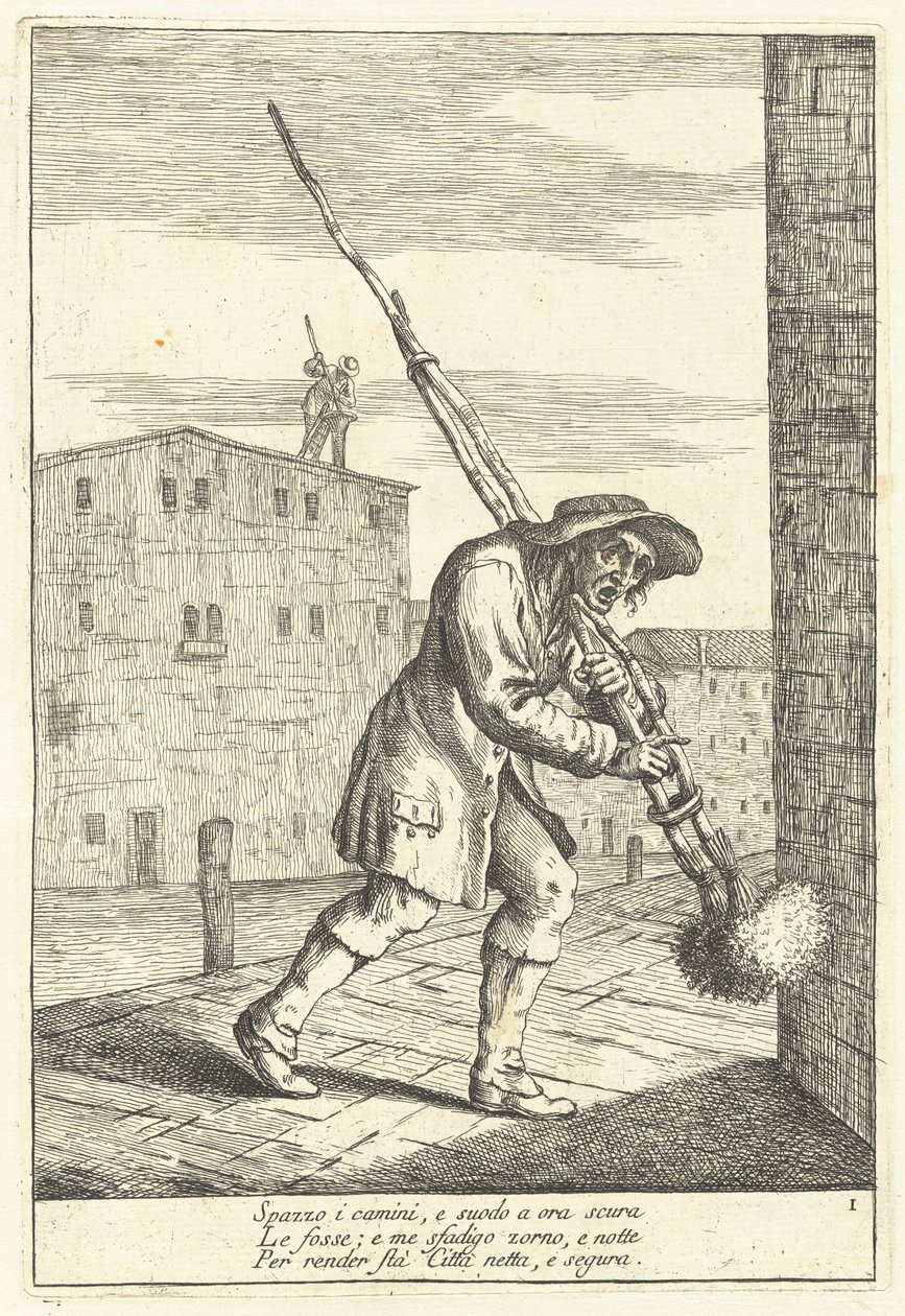 Scoa Camin (kéményseprő) alkotó: Gaetano Zompini