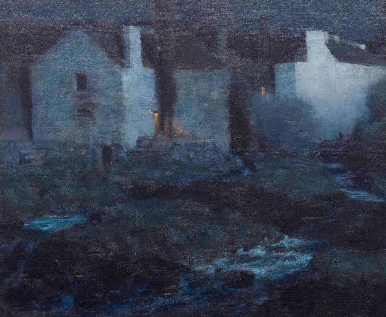 Moonlight, Mills at Pont Aven, 1900 körül alkotó: Gaines Ruger Donoho