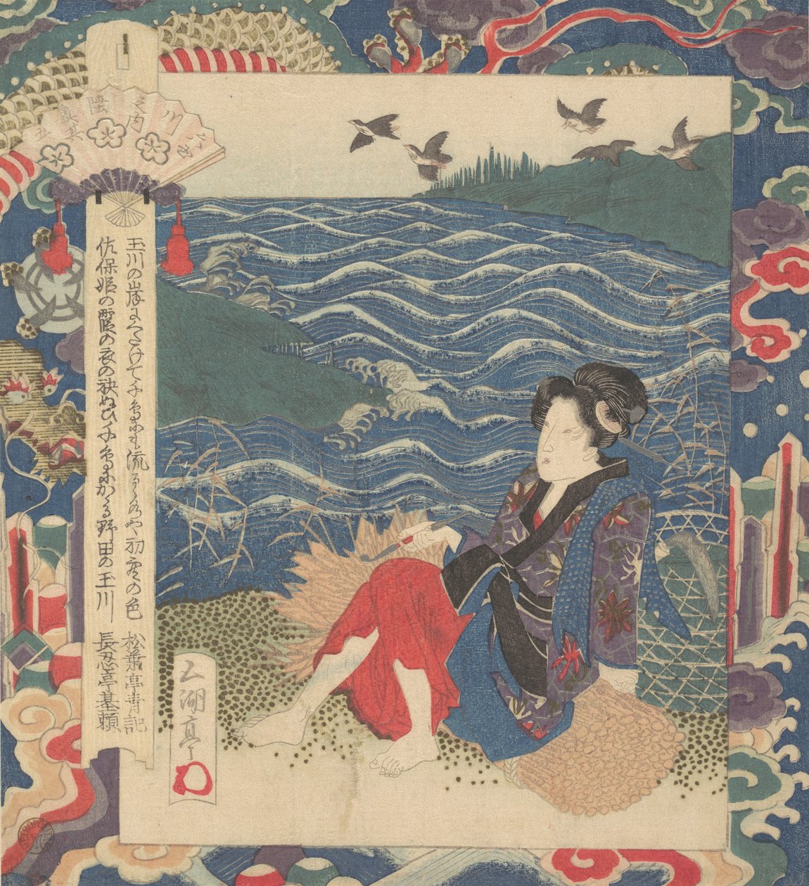 Nyomtatás, kb. 1820. alkotó: Gakutei