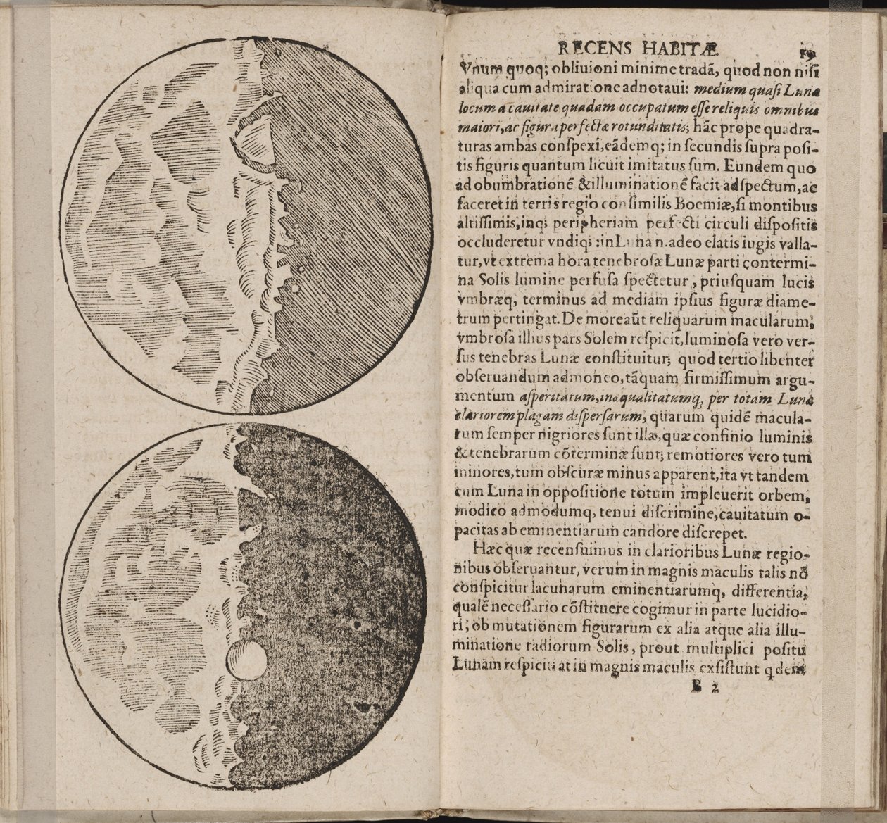 Galileo Galilei Sidereus Nuncius Sidereal Messenger című könyvének levele, 1610 alkotó: Galileo Galilei
