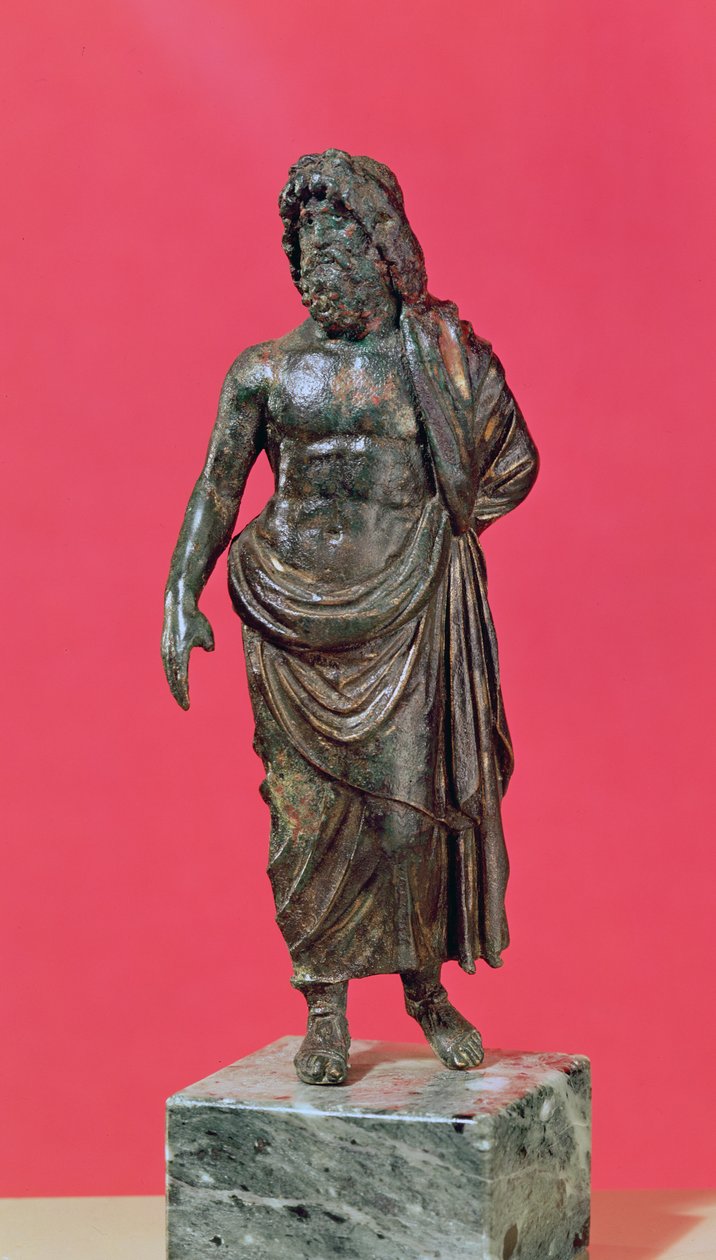 Aesculapius, Neuvy-en-Sulliasból (bronz) alkotó: Gallo Roman