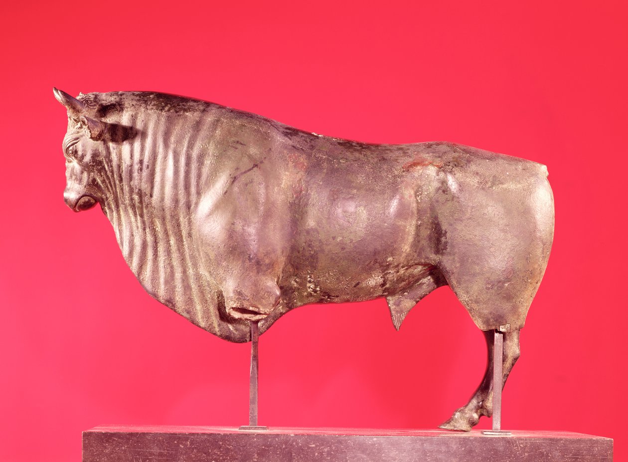 Háromszarvú bika, Avrigney-ből (bronz) alkotó: Gallo Roman