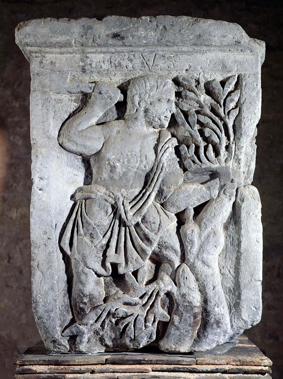 A Nautes-oszlop fővárosa, amely Esust vágó fagyöngyöt ábrázol, i.sz. 14-37 alkotó: Gallo Roman