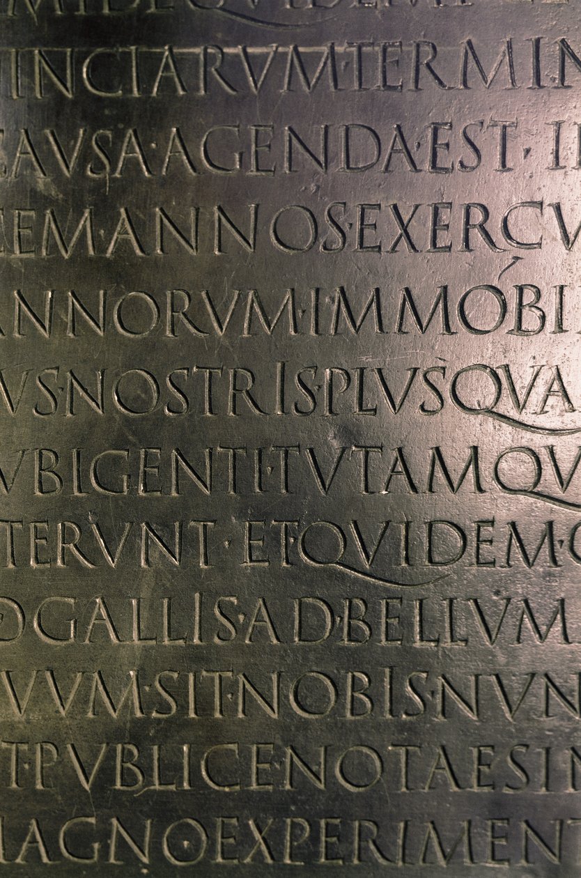 A Lyon Tablet (részlet), i.sz. 48 körül (bronz) alkotó: Gallo Roman