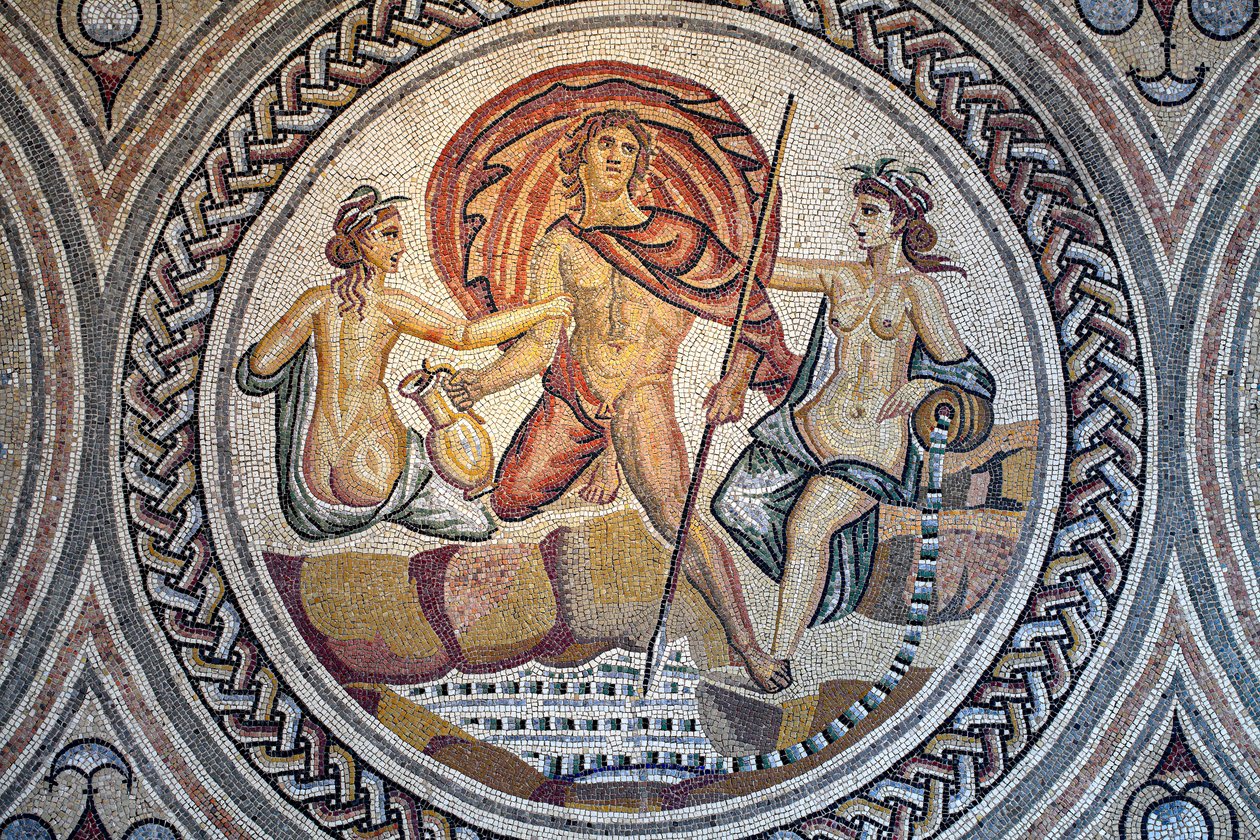Hylas és a nimfák mozaikja. alkotó: Gallo-Roman Gallo-Roman