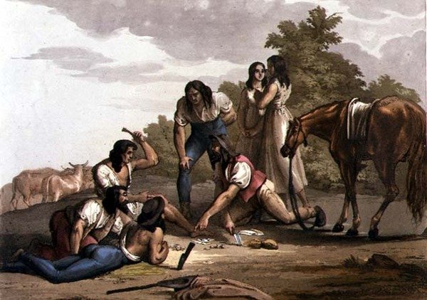 Paraguayi spanyol juhászok (színes litho) alkotó: Gallo Gallina