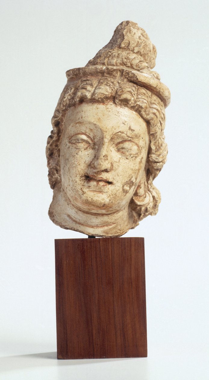 Bodhisattva, Kushan dinasztia, 100-400 (stukkó) alkotó: Gandhara School