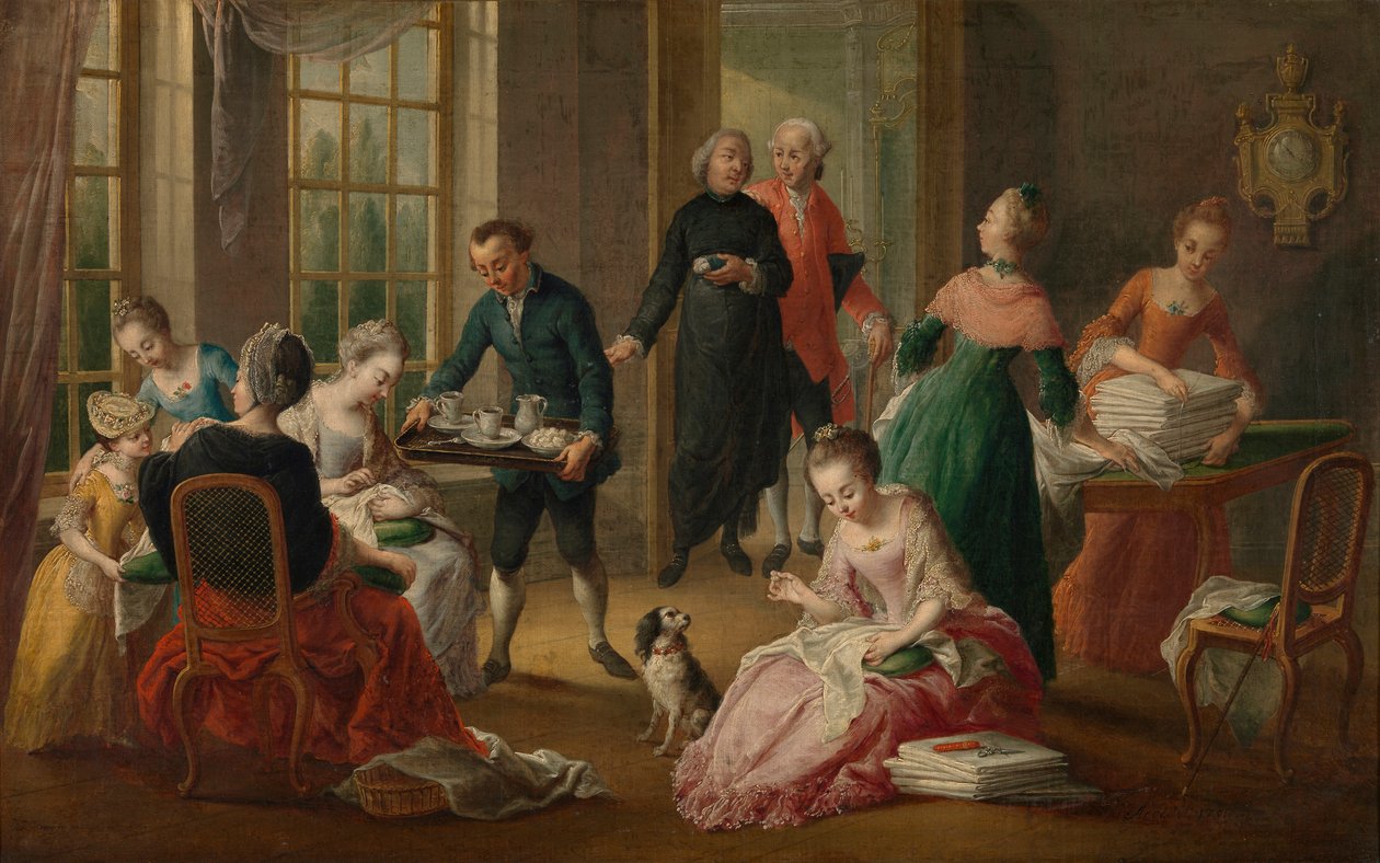 Délutáni tea A délutáni uzsonna, 1778. alkotó: Garemijn