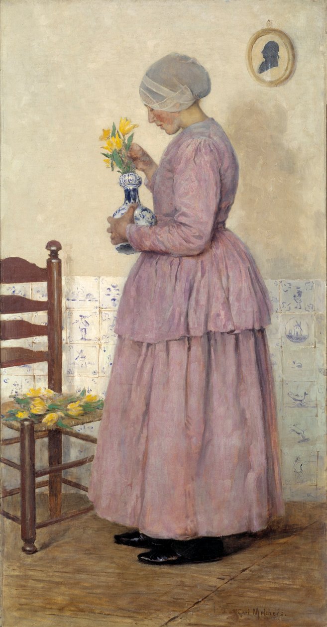 A tulipánok elrendezése alkotó: Gari Melchers