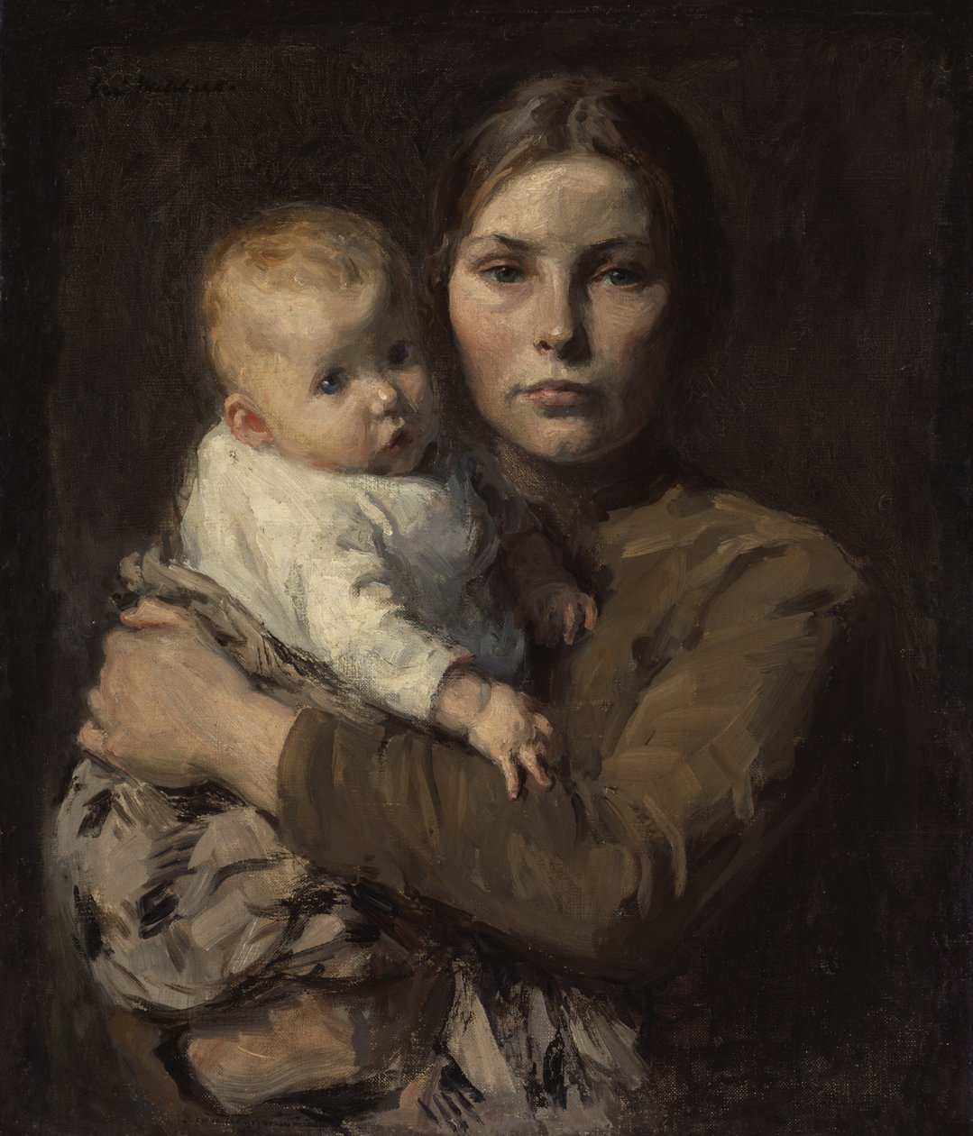 Anya és gyermeke, 1906 körül alkotó: Julius Garibaldi Melchers