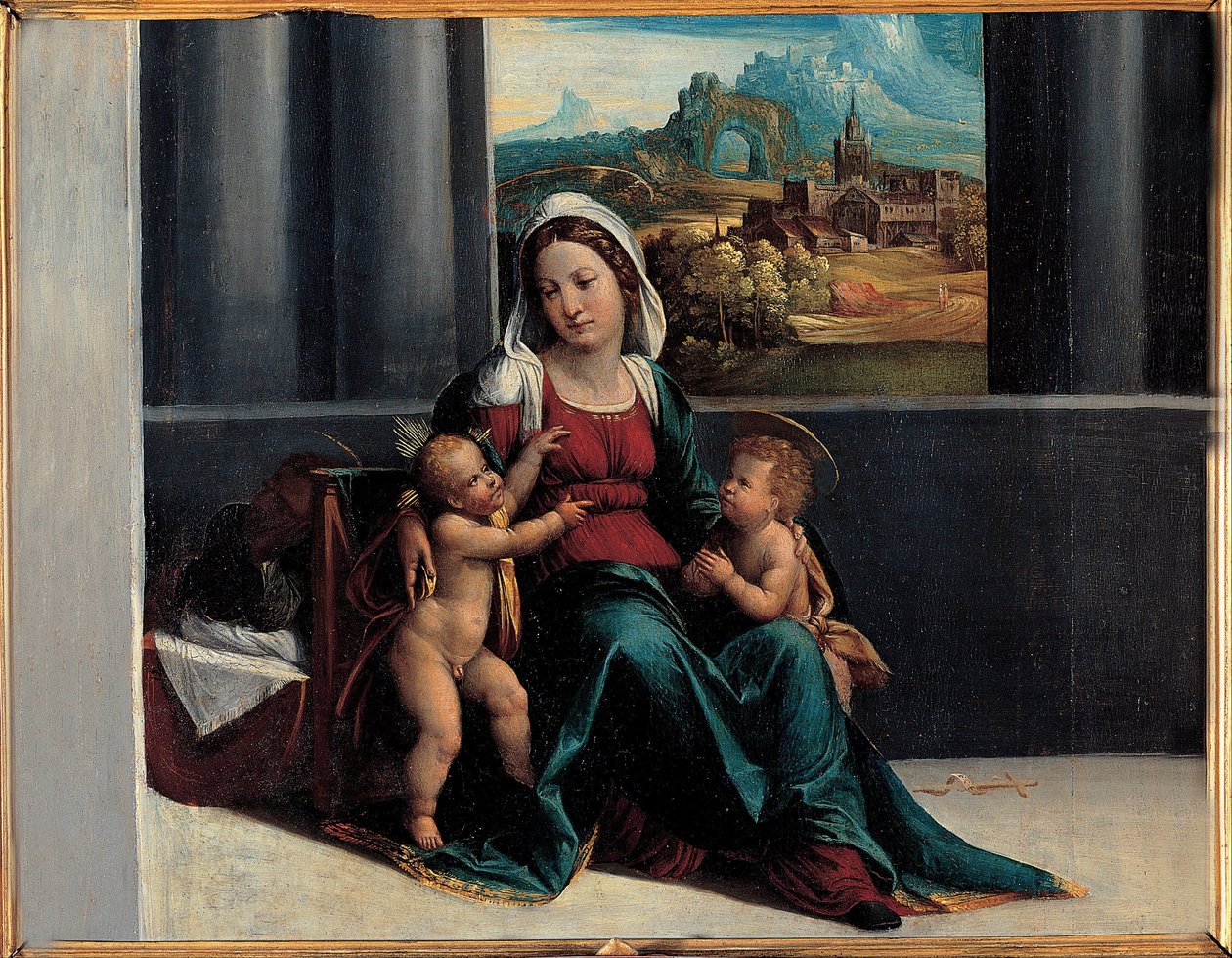 Madonna a gyermekkel és Szent János alkotó: Garofalos workshop