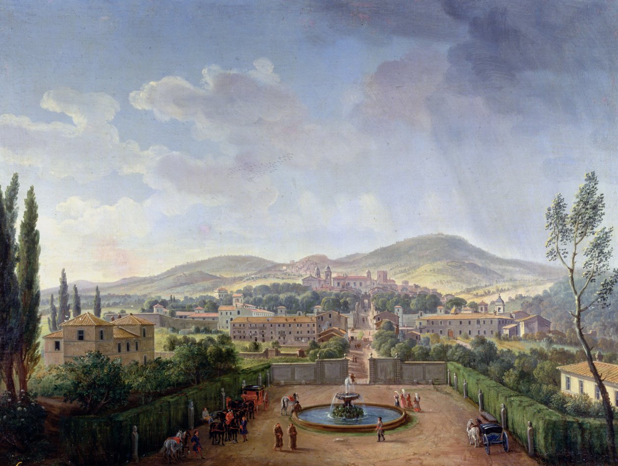 Marino látképe, 1719 alkotó: Gaspar van Wittel
