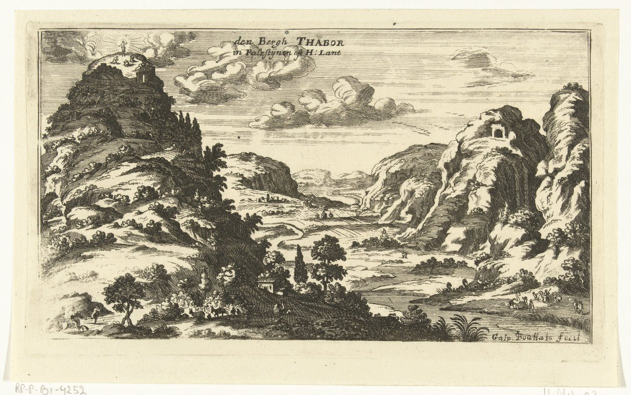 Kilátás a Tábor-hegyre és Krisztus színeváltozására A Közel-Kelet topográfiai képei (sorozat címe) alkotó: Gaspar Bouttats